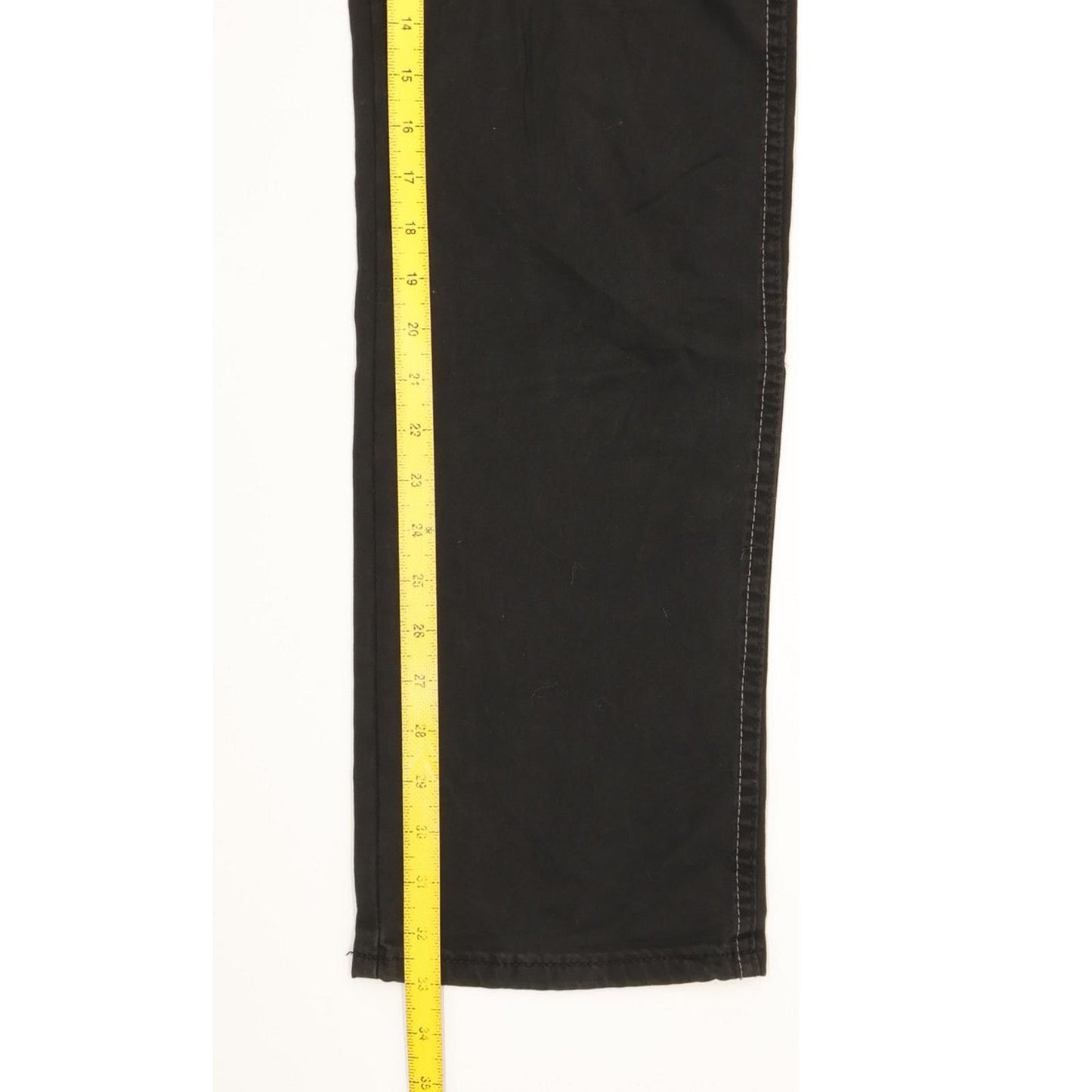 Wrangler Texas Men Black Straight Regular Stretch Trousers W34 L33