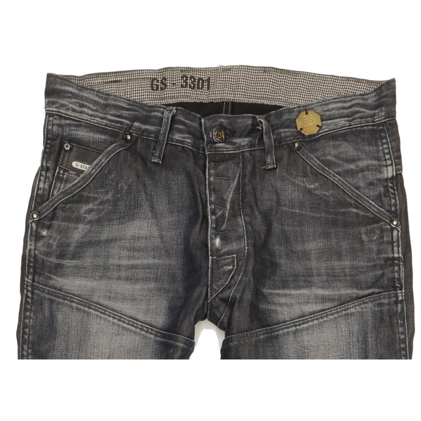 G-Star Dean Elwood Men Black Tapered Regular Jeans W33 L31