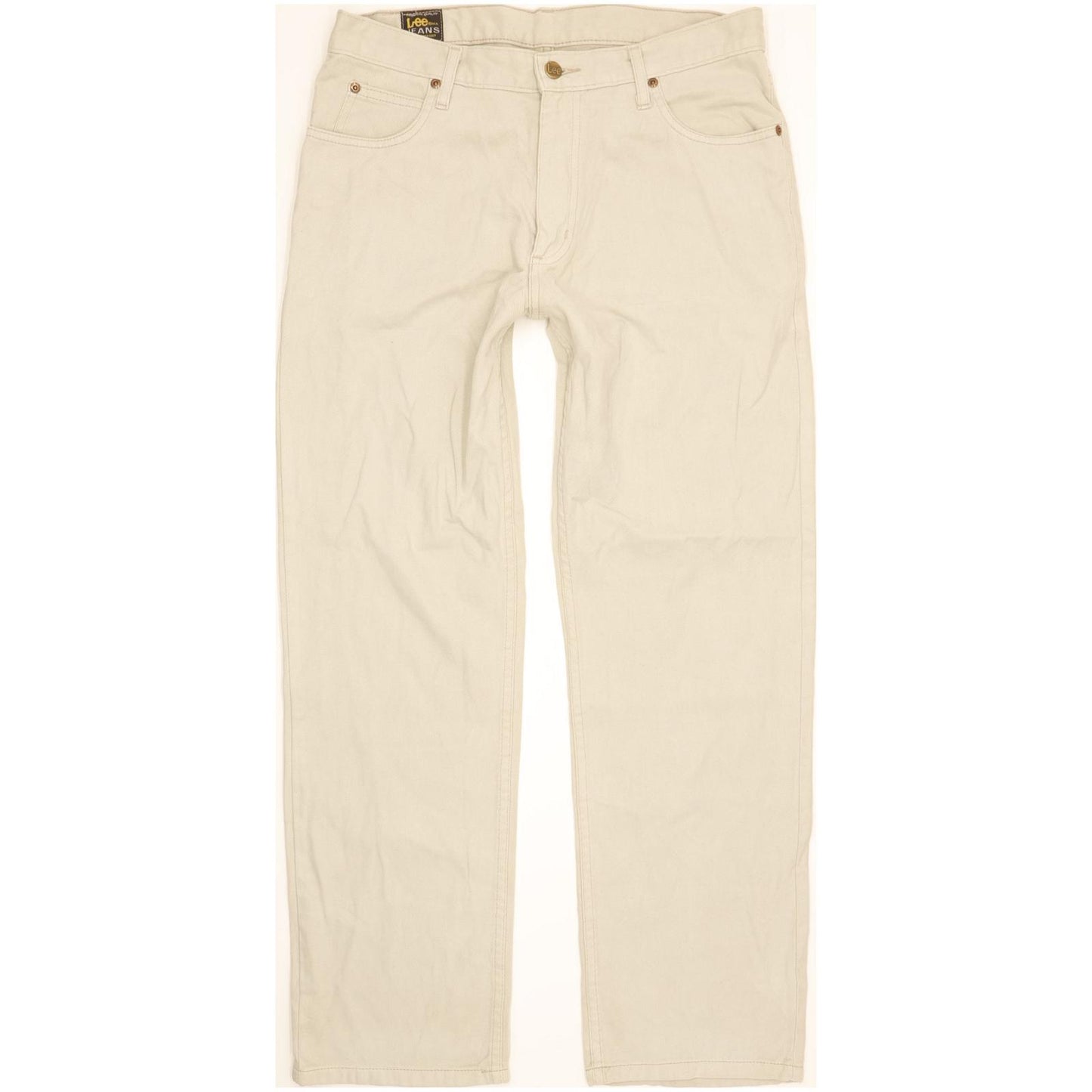 Lee Brooklyn Men Beige Straight Regular Jeans W33 L29