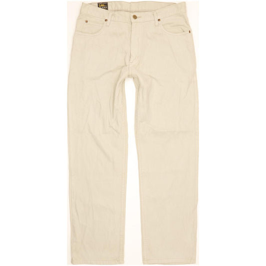 Lee Brooklyn Men Beige Straight Regular Jeans W33 L29