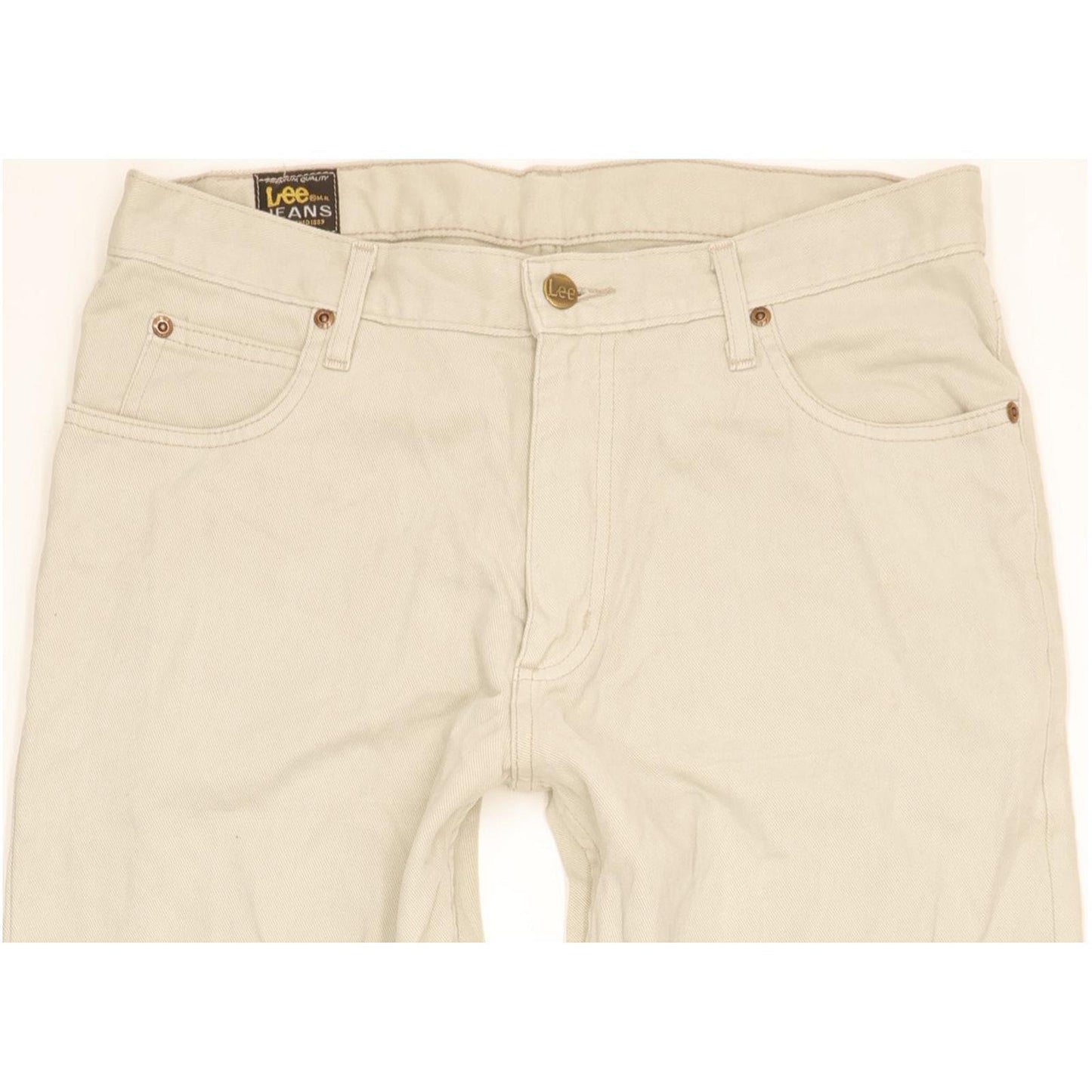 Lee Brooklyn Men Beige Straight Regular Jeans W33 L29