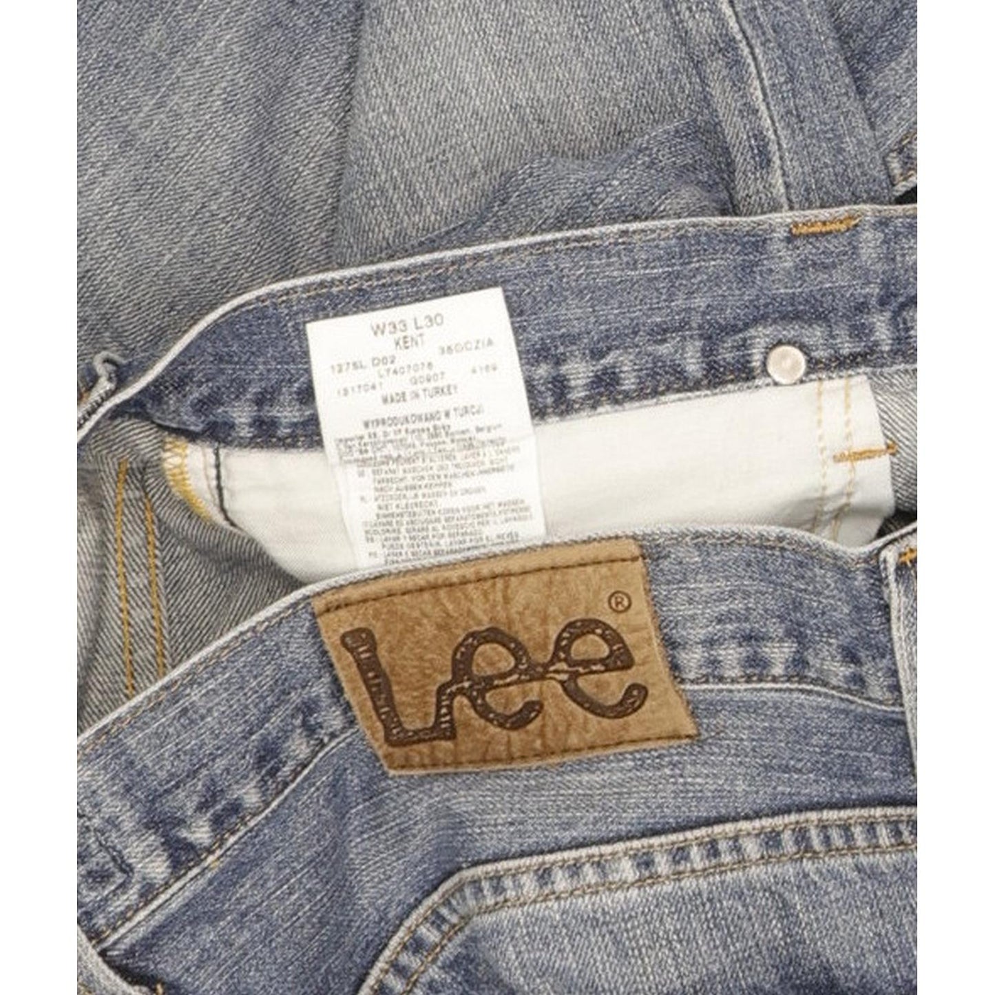 Lee Kent Men Blue Straight Regular Jeans W34 L28