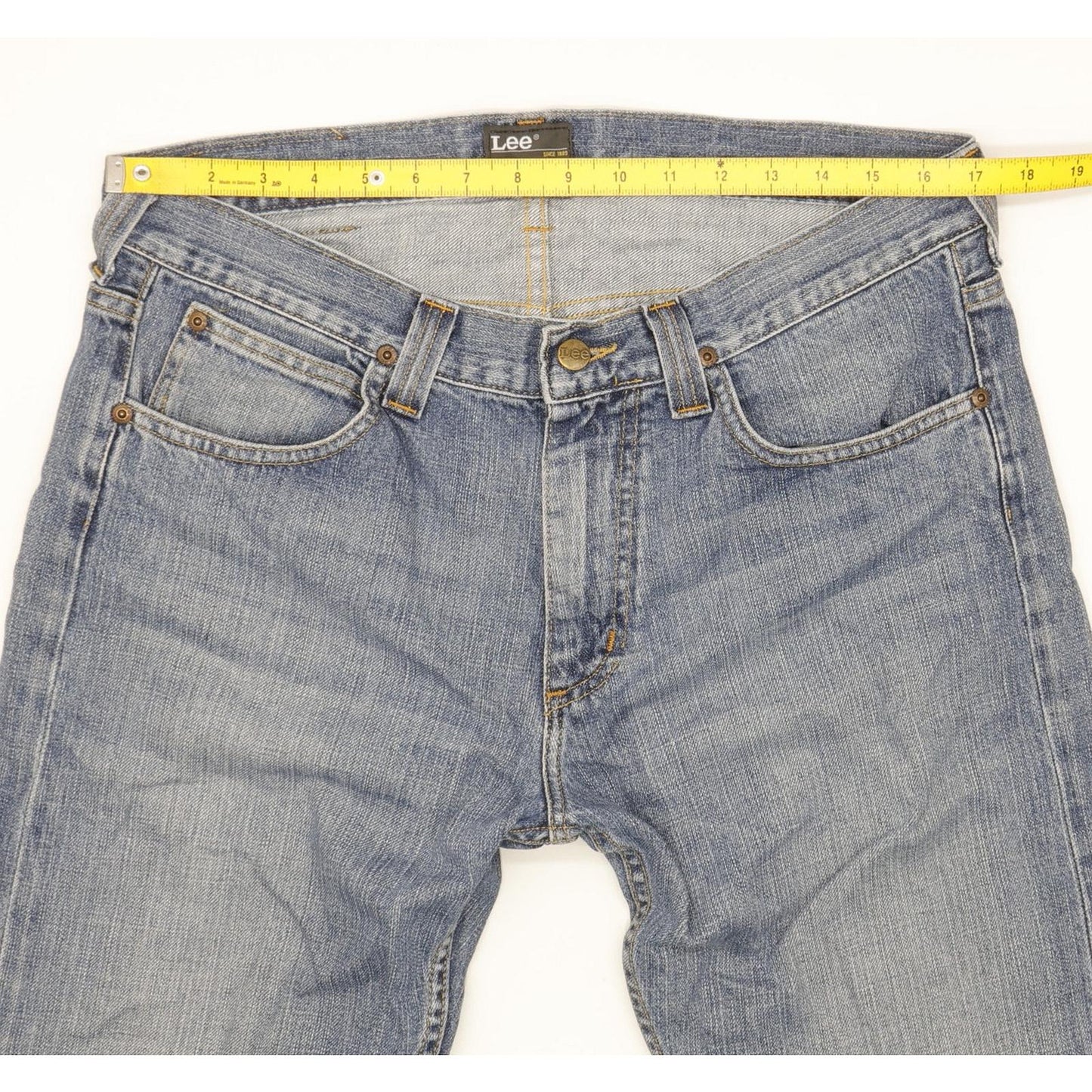 Lee Kent Men Blue Straight Regular Jeans W34 L28
