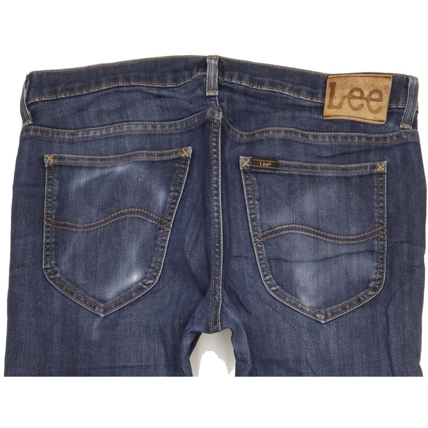 Lee Men Blue Straight Slim Stretch Jeans W34 L34