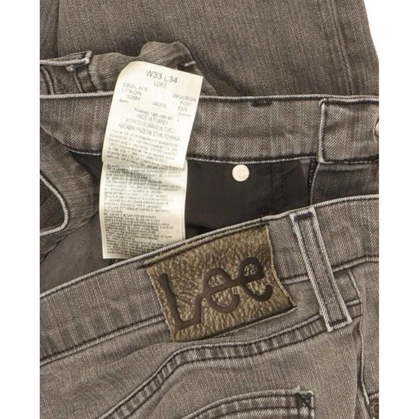 Lee Luke Women Grey Skinny Slim Stretch Jeans W33 L34