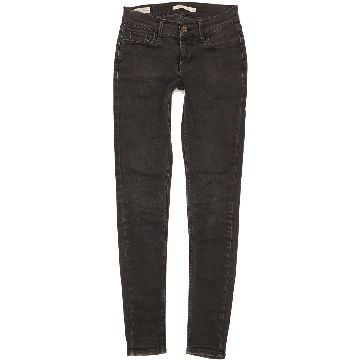 Levi's 710 Super Women Black Skinny Slim Stretch Jeans W26 L31