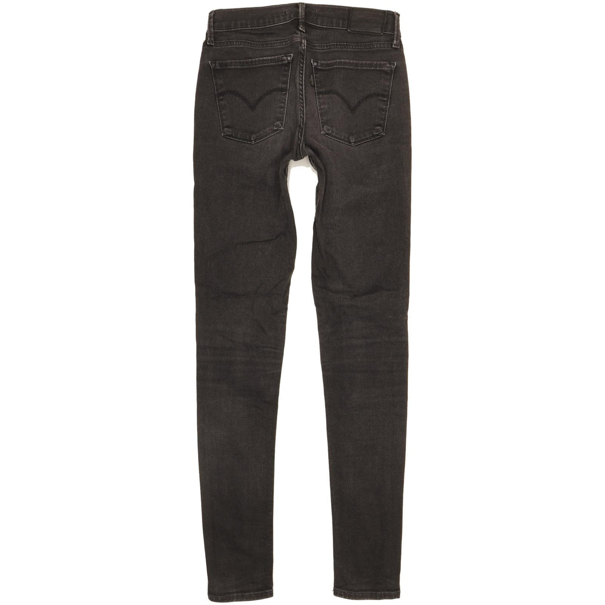 Levi's 710 Super Women Black Skinny Slim Stretch Jeans W26 L31