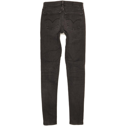 Levi's 710 Super Women Black Skinny Slim Stretch Jeans W26 L31