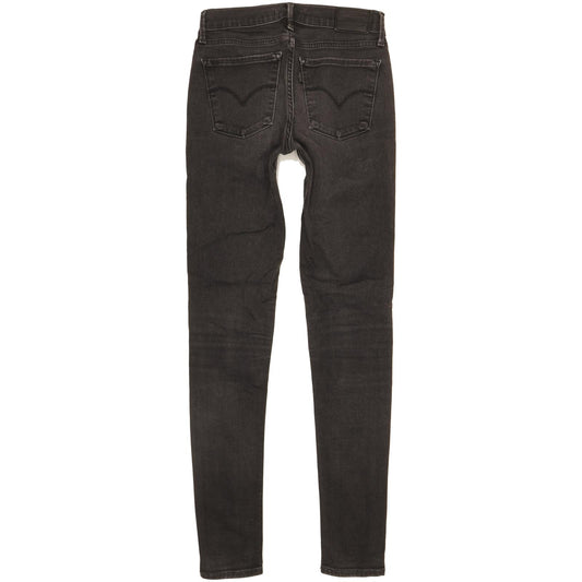 Levi's 710 Super Women Black Skinny Slim Stretch Jeans W26 L31