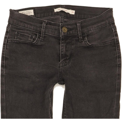 Levi's 710 Super Women Black Skinny Slim Stretch Jeans W26 L31