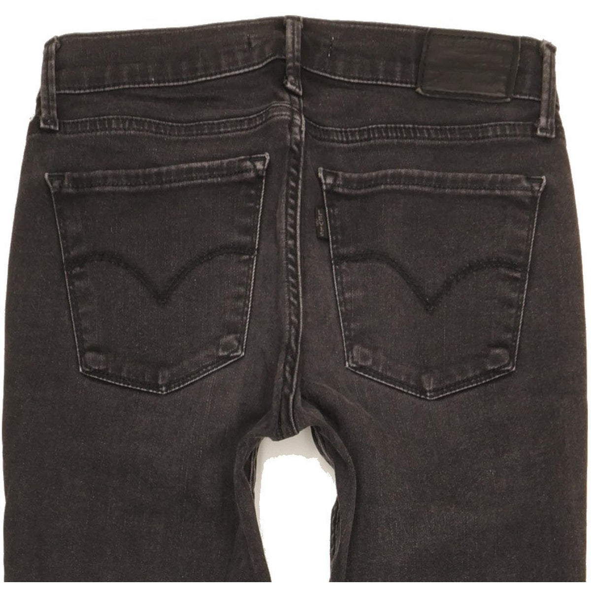 Levi's 710 Super Women Black Skinny Slim Stretch Jeans W26 L31