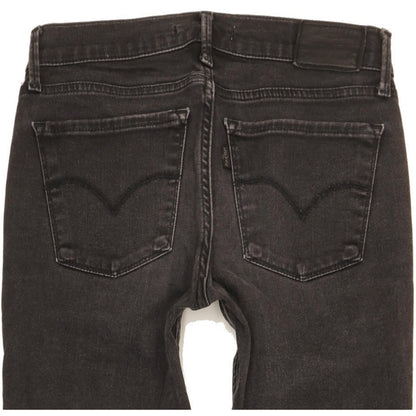 Levi's 710 Super Women Black Skinny Slim Stretch Jeans W26 L31