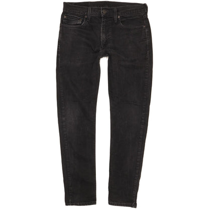 Levi's 512 Men Black Tapered Slim Stretch Jeans W32 L30