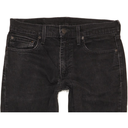 Levi's 512 Men Black Tapered Slim Stretch Jeans W32 L30