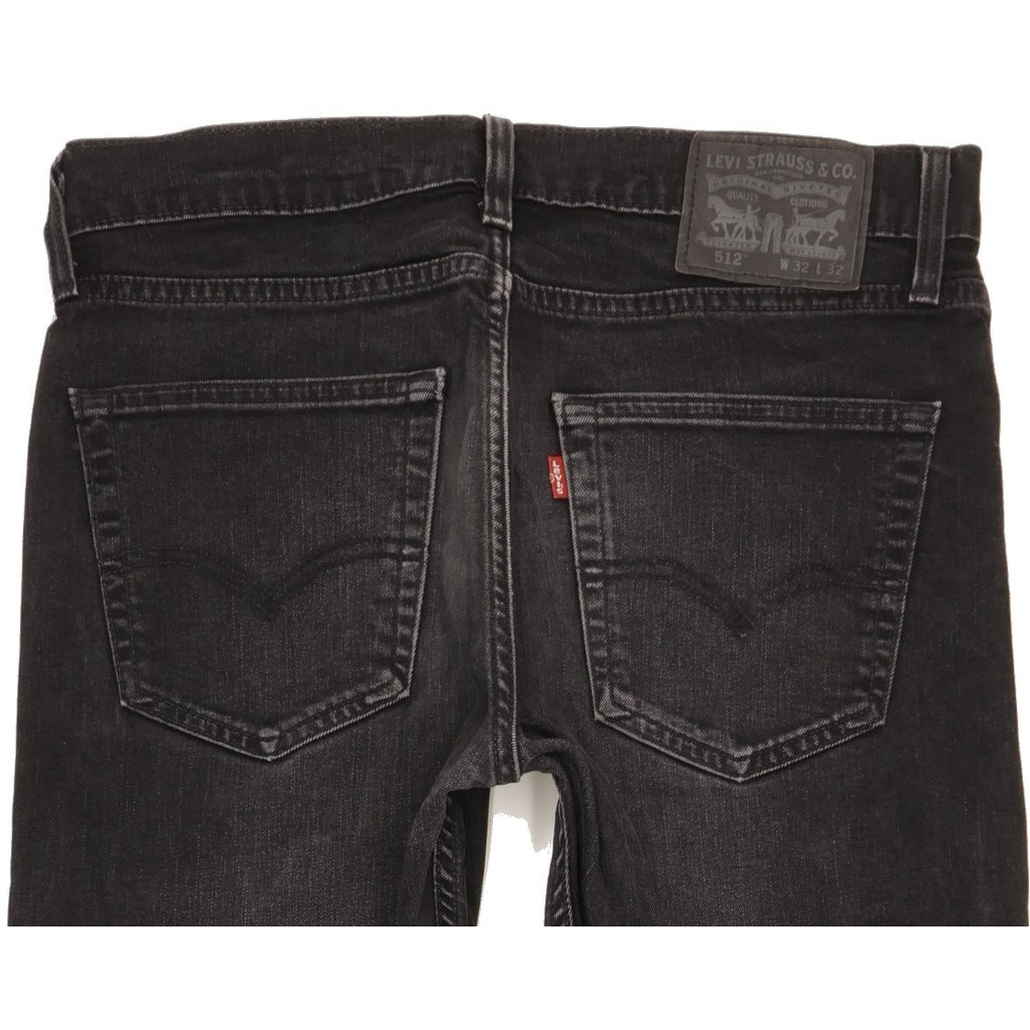 Levi's 512 Men Black Tapered Slim Stretch Jeans W32 L30