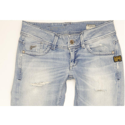 G-Star Lynn Women Blue Skinny Slim Stretch Jeans W28 L32