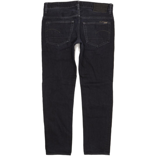 G-Star 3301 Men Black Tapered Regular Jeans W34 L31