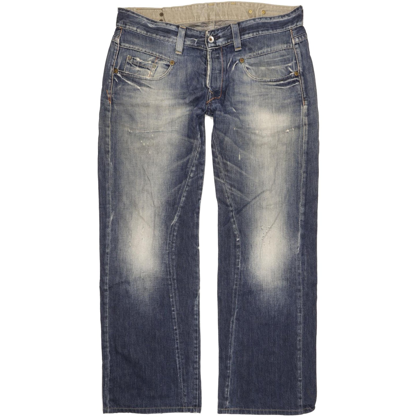 G-Star Men Blue Straight Loose Jeans W36 L34