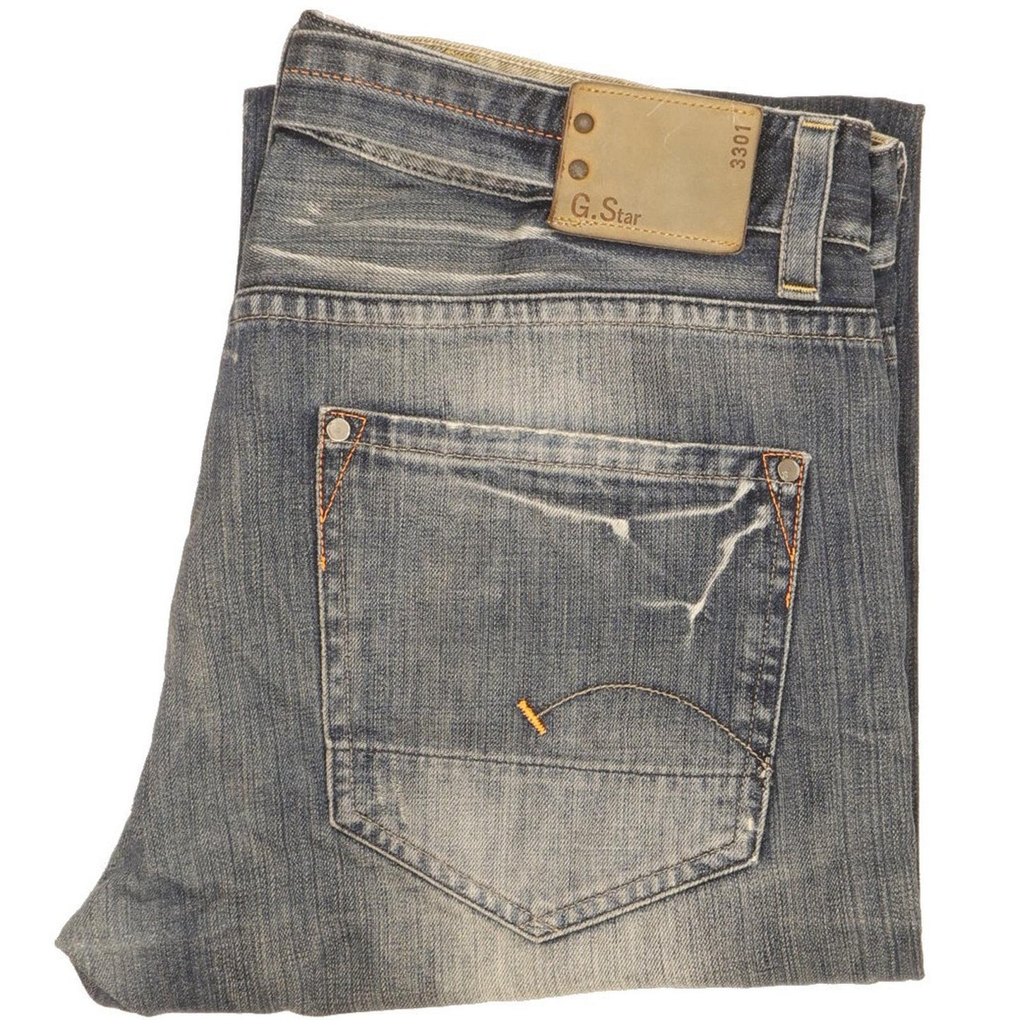 G-Star Men Blue Straight Loose Jeans W36 L34
