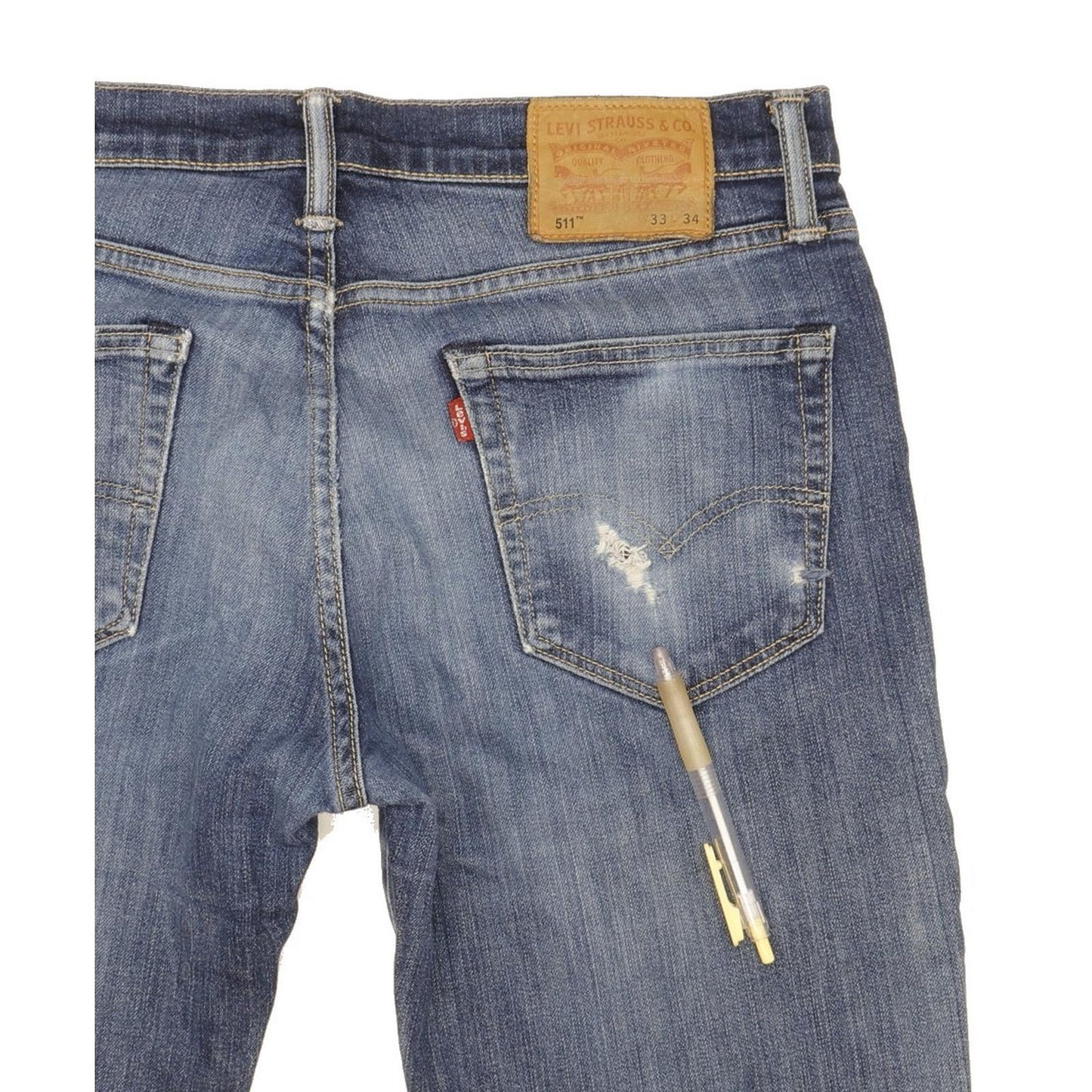 Levi's 511 Men Blue Straight Slim Stretch Jeans W33 L33