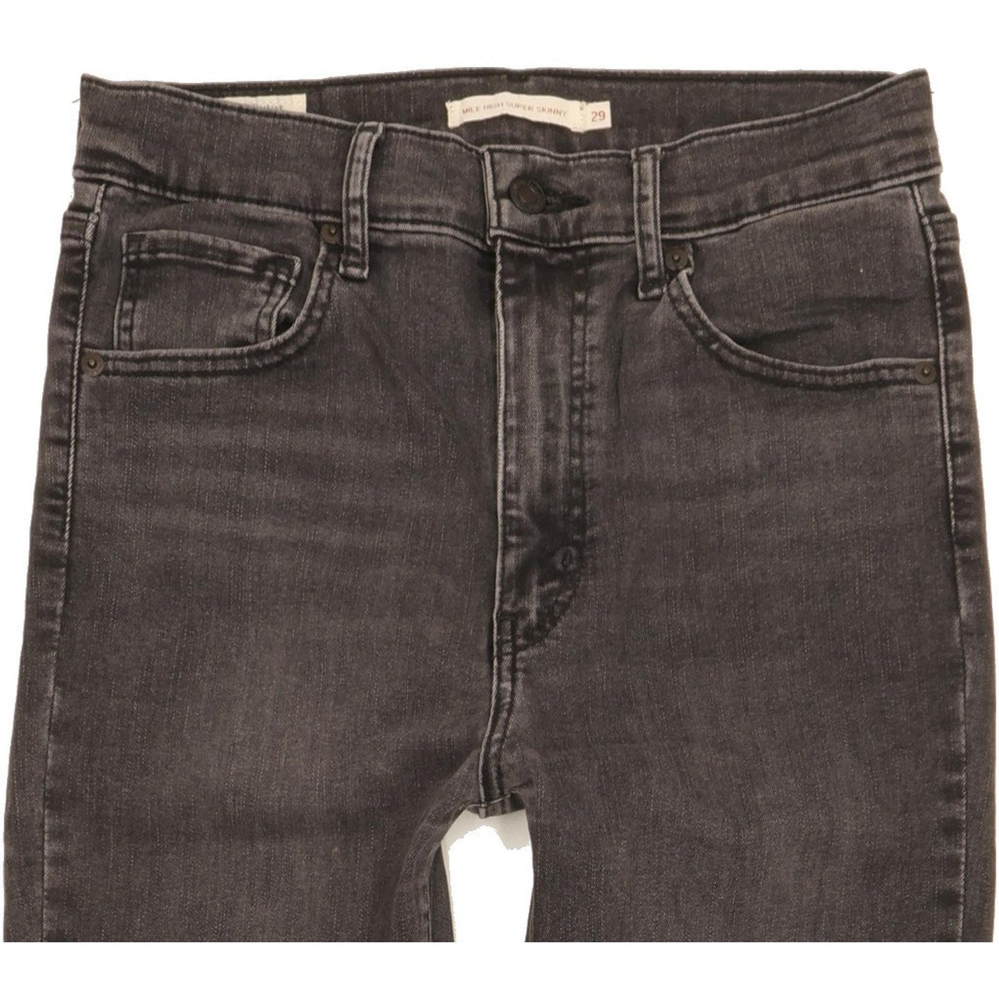 Levi's Mile Black Skinny Slim Stretch Jeans High Waisted W29 L28