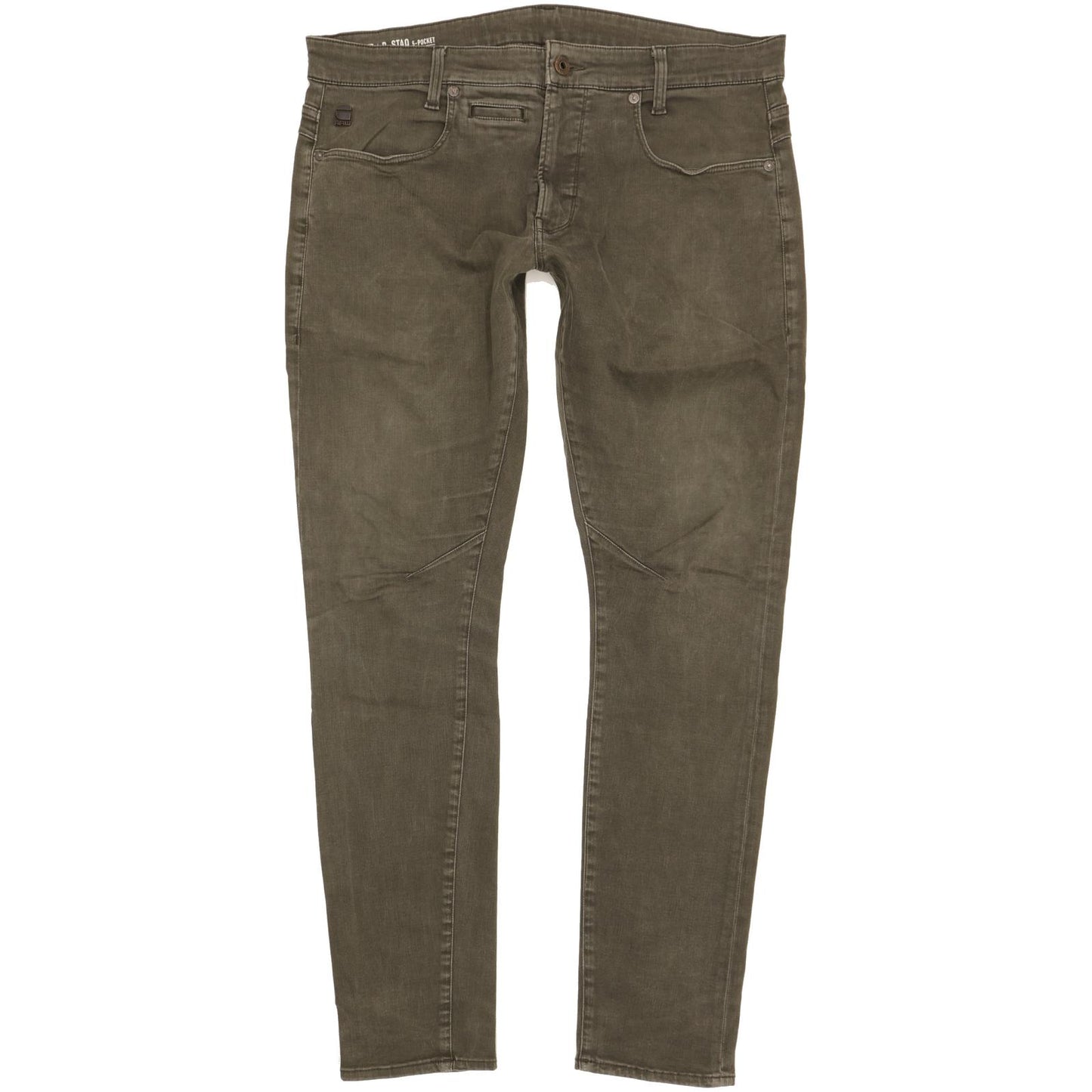 G-Star D-Staq Men Green Skinny Slim Stretch Jeans W36 L32