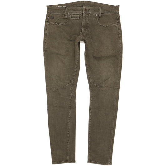 G-Star D-Staq Men Green Skinny Slim Stretch Jeans W36 L32