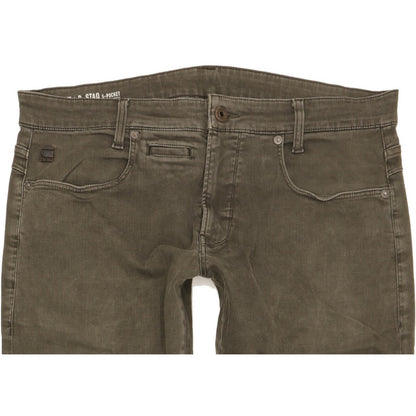 G-Star D-Staq Men Green Skinny Slim Stretch Jeans W36 L32