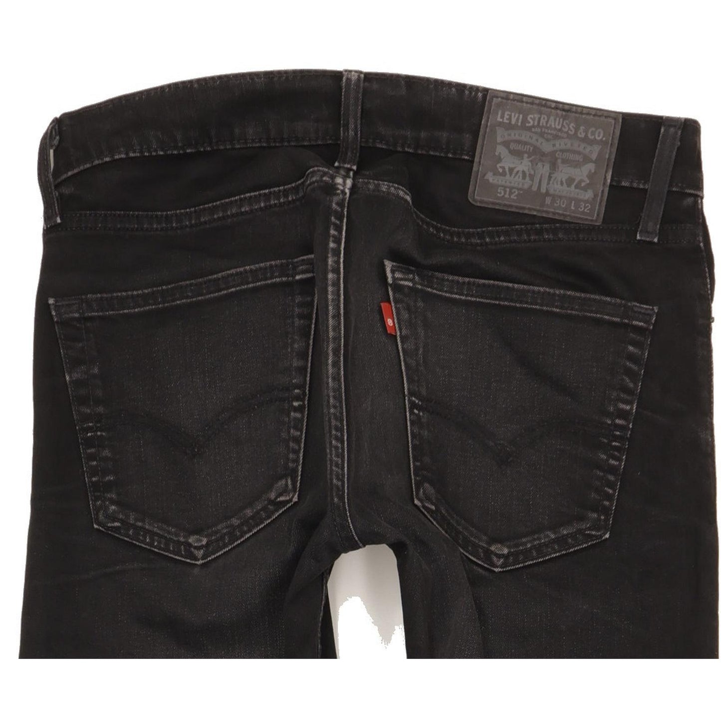 Levi's 512 Men Black Tapered Slim Stretch Jeans W30 L30