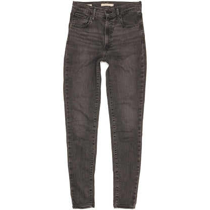Levi's Mile Black Skinny Slim Stretch Jeans High Waisted W28 L30