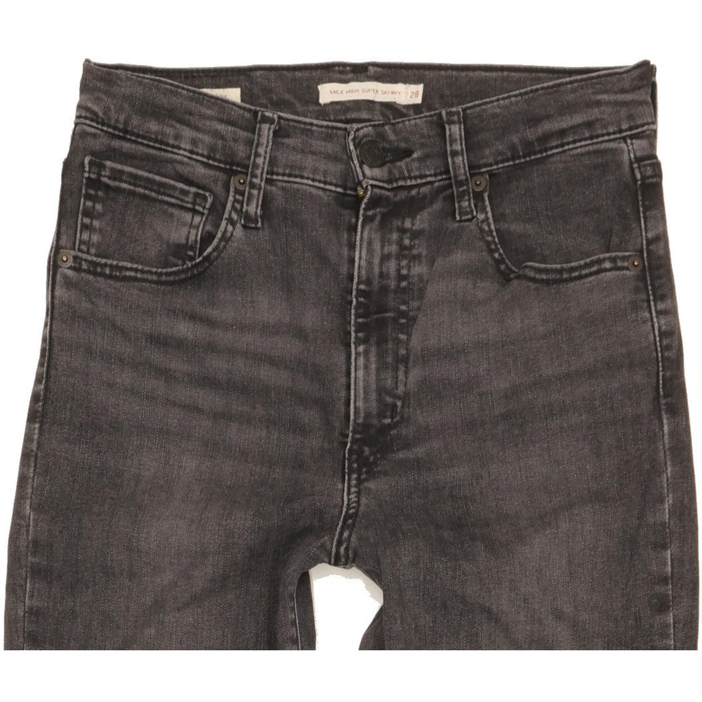 Levi's Mile Black Skinny Slim Stretch Jeans High Waisted W28 L30