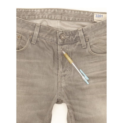 G-Star 3301 Men Grey Straight Regular Jeans W33 L32