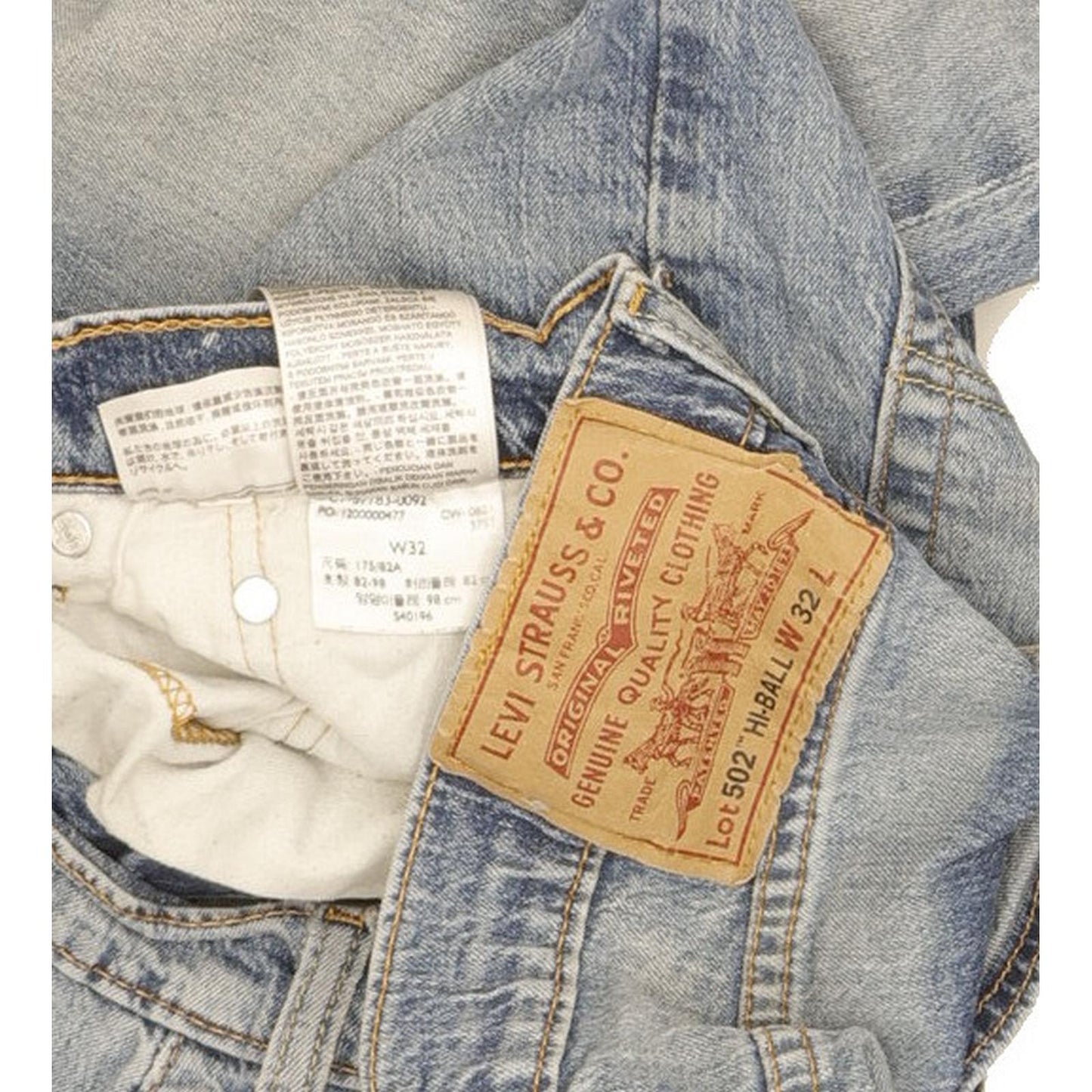 Levi's 502 Hi-Ball Men Blue Tapered Regular Stretch Jeans W32 L28