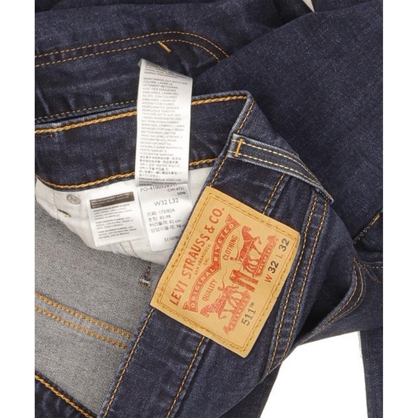 Levi's 511 Men Blue Straight Slim Stretch Jeans W32 L31
