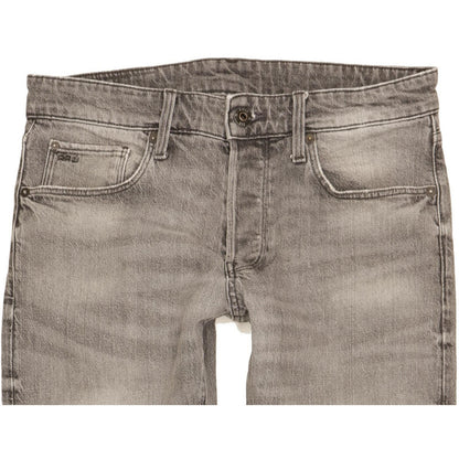 G-Star 3301 Men Grey Straight Slim Stretch Jeans W31 L31