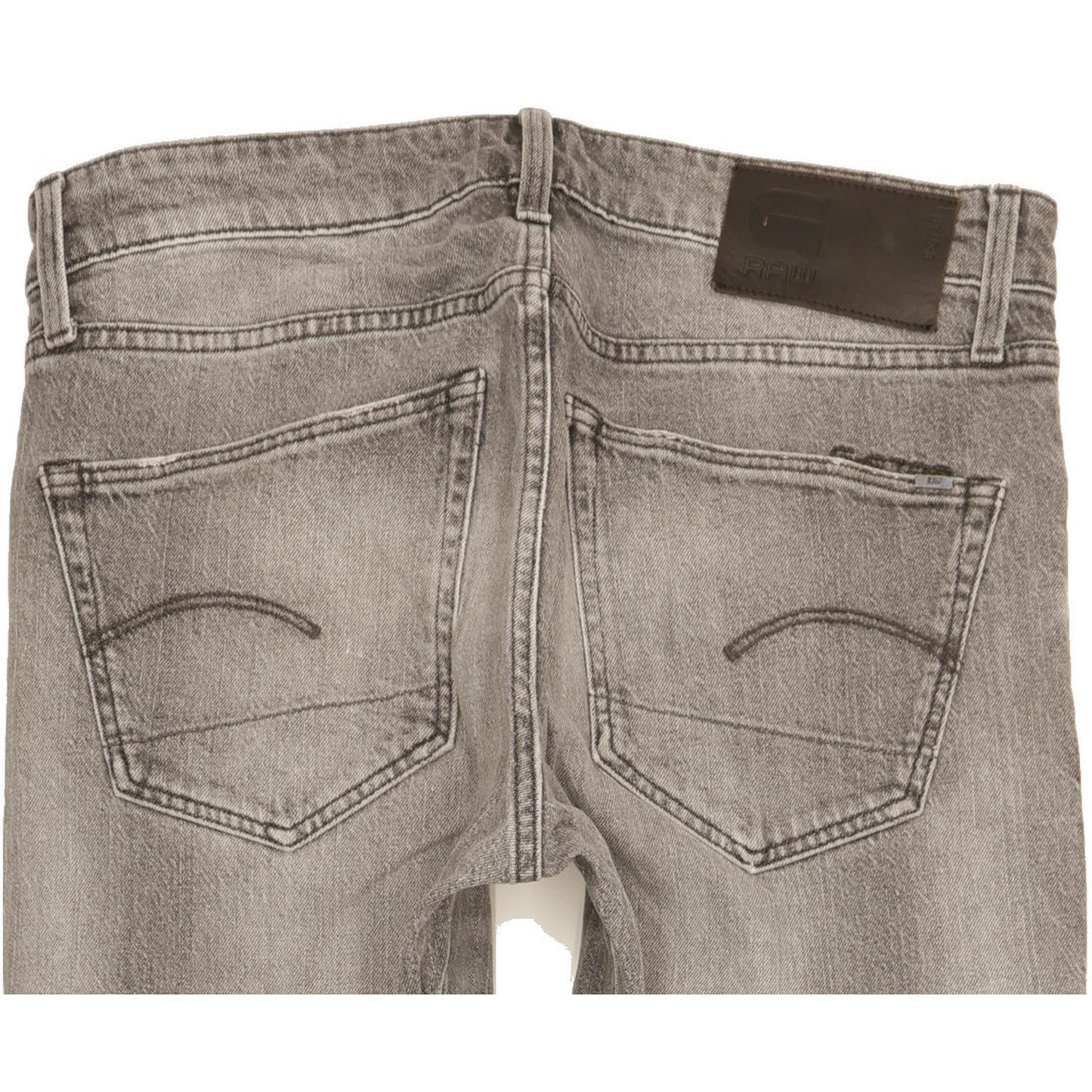 G-Star 3301 Men Grey Straight Slim Stretch Jeans W31 L31