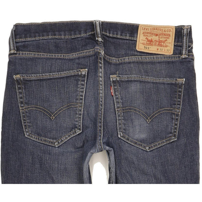 Levi's 511 Men Blue Straight Slim Stretch Jeans W32 L30