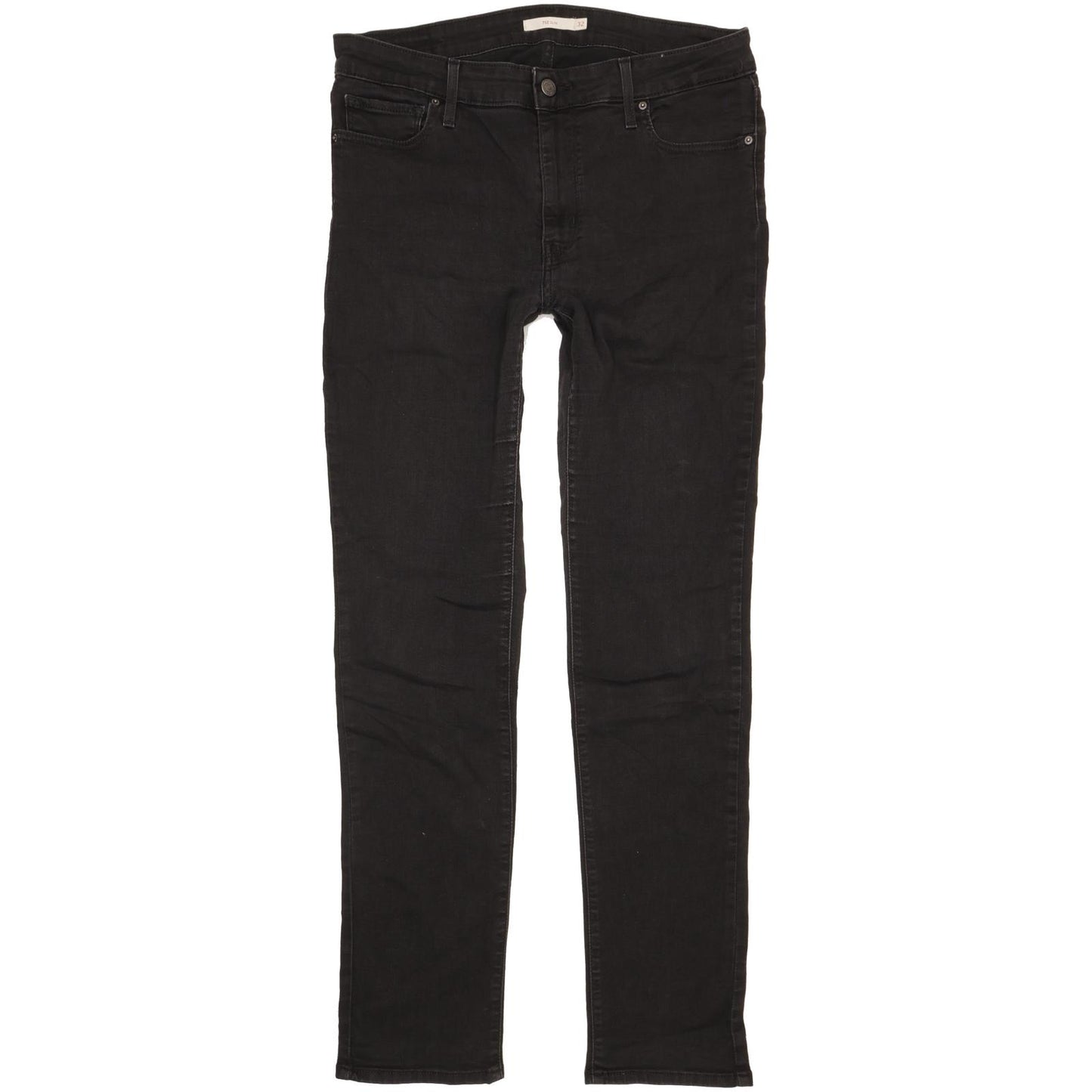 Levi's 712 Men Black Straight Slim Stretch Jeans W32 L32