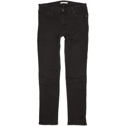 Levi's 712 Men Black Straight Slim Stretch Jeans W32 L32