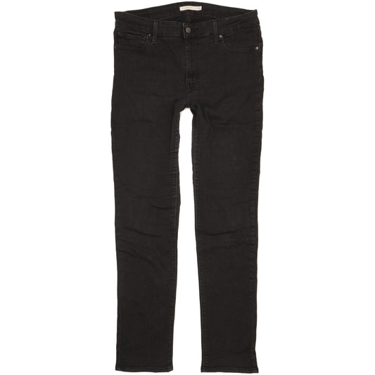 Levi's 712 Men Black Straight Slim Stretch Jeans W32 L32