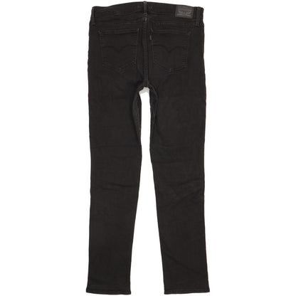 Levi's 712 Men Black Straight Slim Stretch Jeans W32 L32