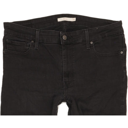 Levi's 712 Men Black Straight Slim Stretch Jeans W32 L32