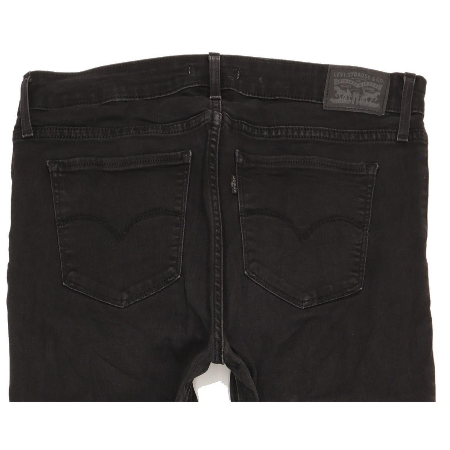 Levi's 712 Men Black Straight Slim Stretch Jeans W32 L32