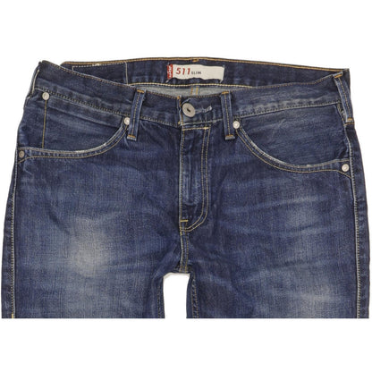 Levi's 511 Men Blue Straight Slim Jeans W34 L33