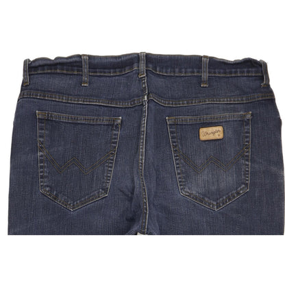 Wrangler Men Blue Straight Regular Stretch Jeans W38 L31