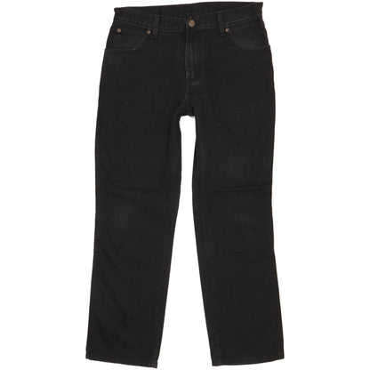 Wrangler Men Black Straight Regular Jeans W33 L29