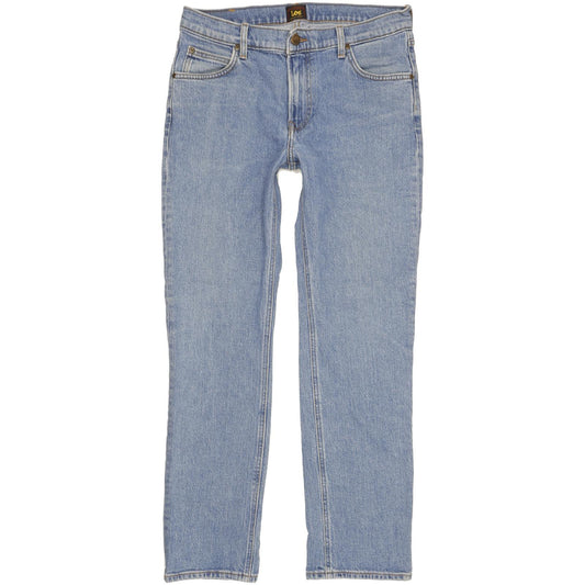 Lee West Men Blue Straight Regular Stretch Jeans W31 L30