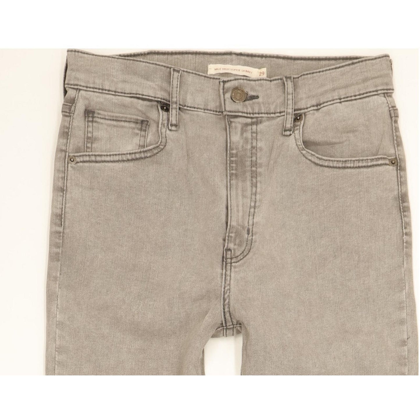 Levi's Mile Grey Skinny Slim Stretch Jeans High Waisted W29 L30