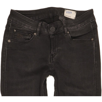 G-Star Women Black Skinny Slim Stretch Jeans W27 L30