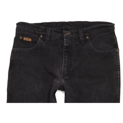 Wrangler Texas Men Black Straight Regular Stretch Jeans W34 L36
